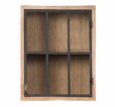 Markanter Wohnraum Hängeschrank aus Massivholz und Metall mit Glas.