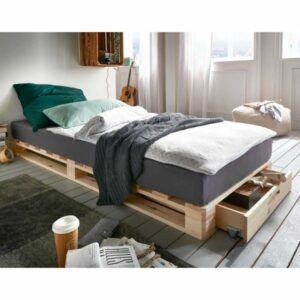 Niedriges Bettgestell - Palettenbett