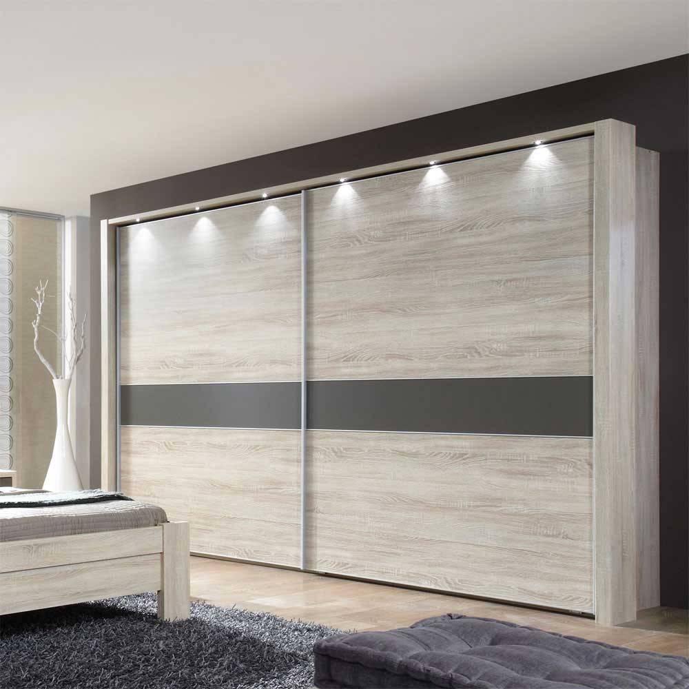 Schiebetüren-Kleiderschrank - ideal für kleinere Schlafzimmer Platzsparender Kleiderschrank mit Schiebetüren