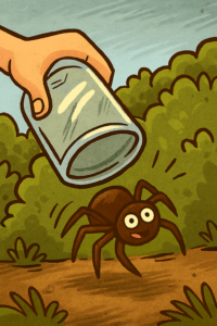 Spinne wieder aussetzen