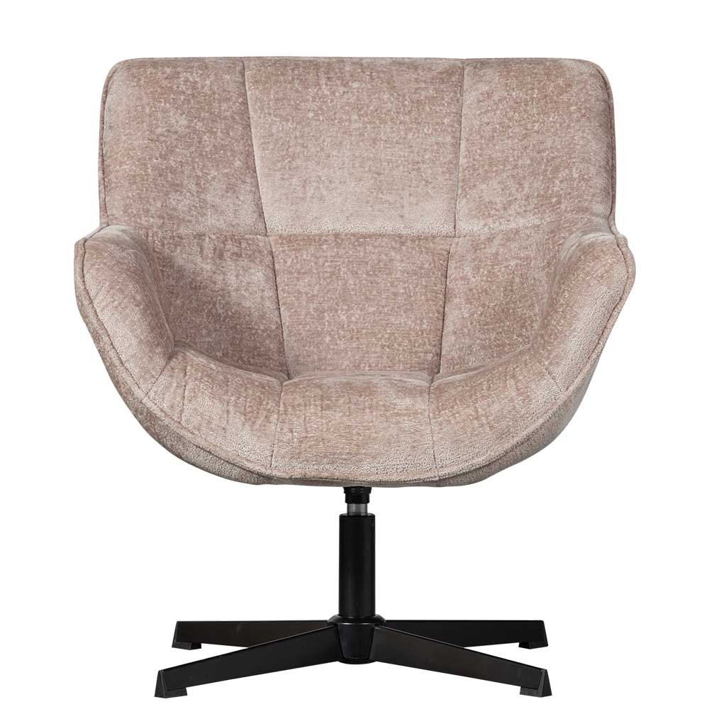 Chenille Polstersessel in Taupe - Konzit