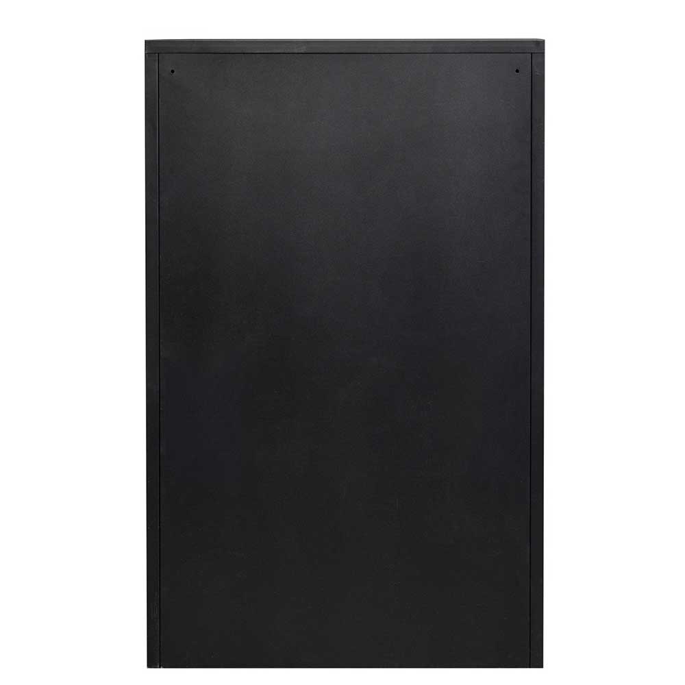 R
ckansicht des schwarzen Schuhschranks zur Wandmontage – Matic
