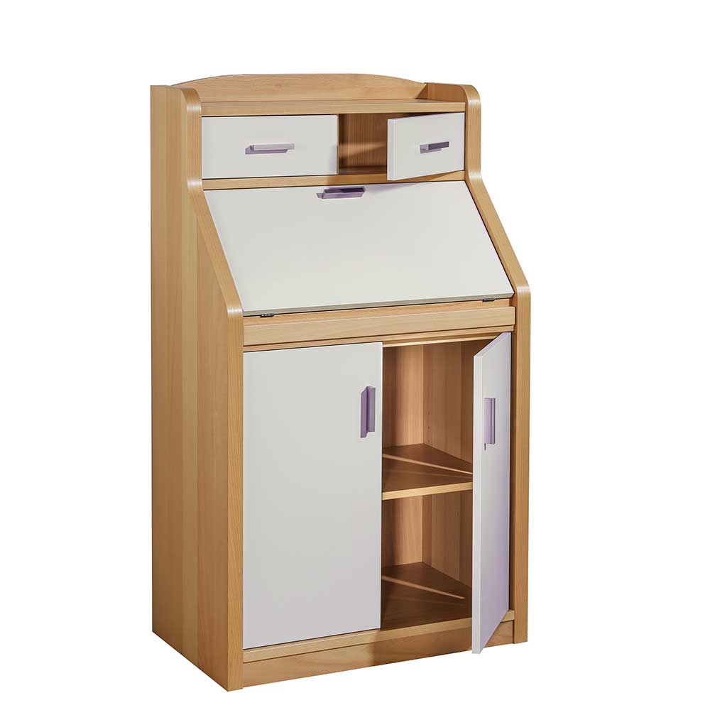 Hochwertiger Sekretär in Creme & Buche - Rayn