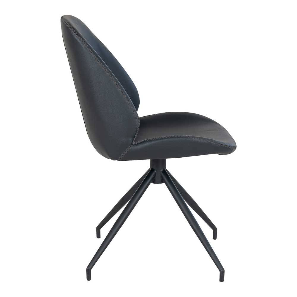 Kunstleder Polsterstühle drehbar - Polentona (2er Set)
