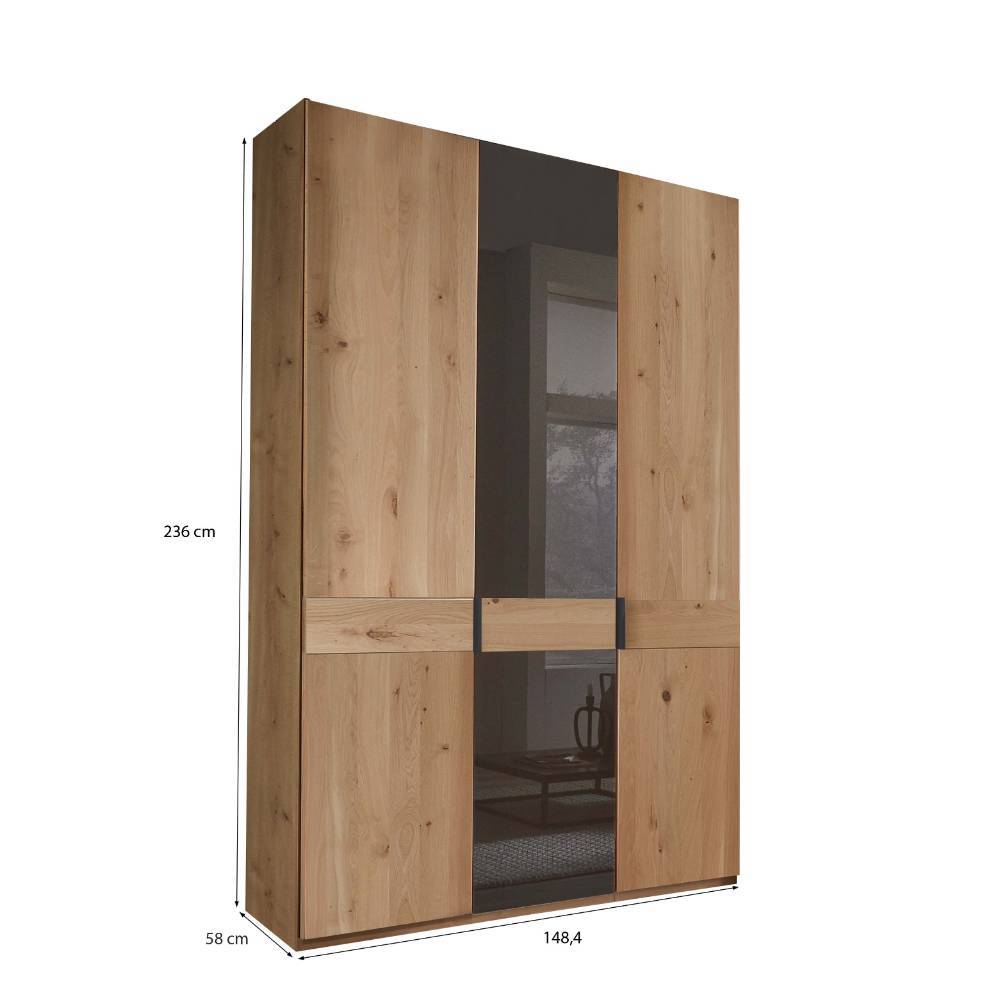Schlafzimmer-Kleiderschrank mit drei Türen - Vutonia