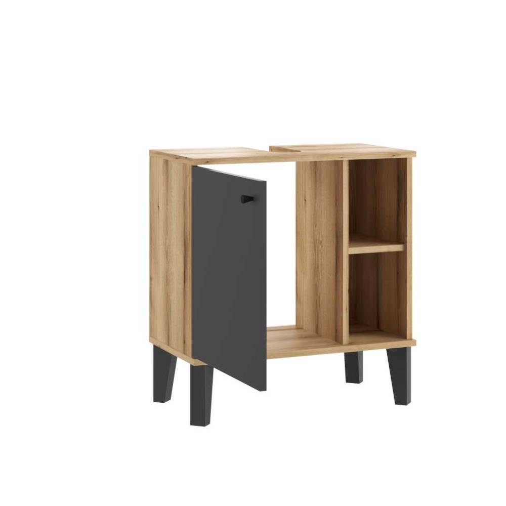Bad Unterbeckenschrank & Spiegel Set - Niniana (zweiteilig)