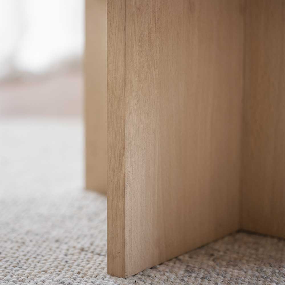 Runder Sofatisch mit Marmorplatte Braun - Pluggia