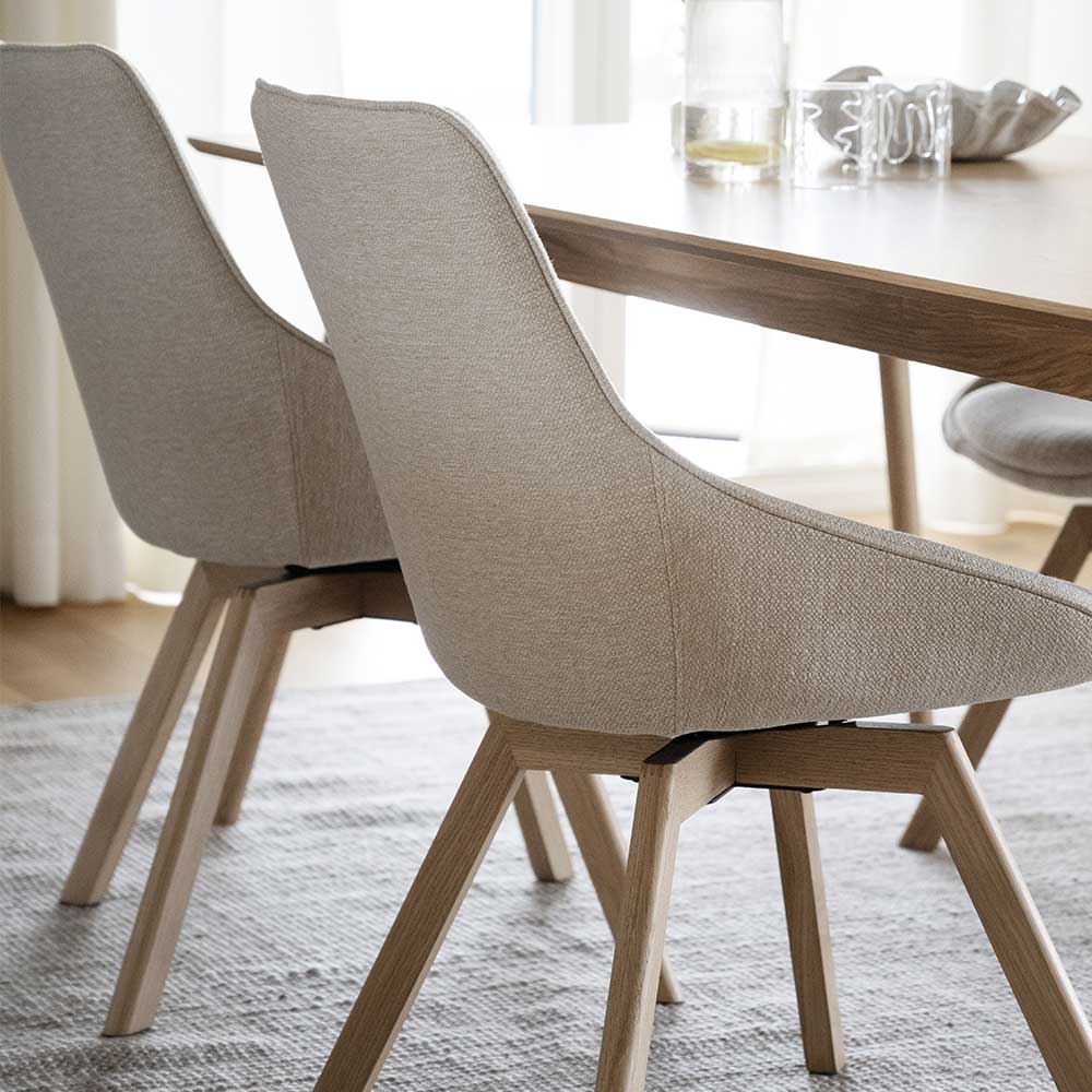 Esstisch Drehstuhl in Creme - Tokatos (2er Set)