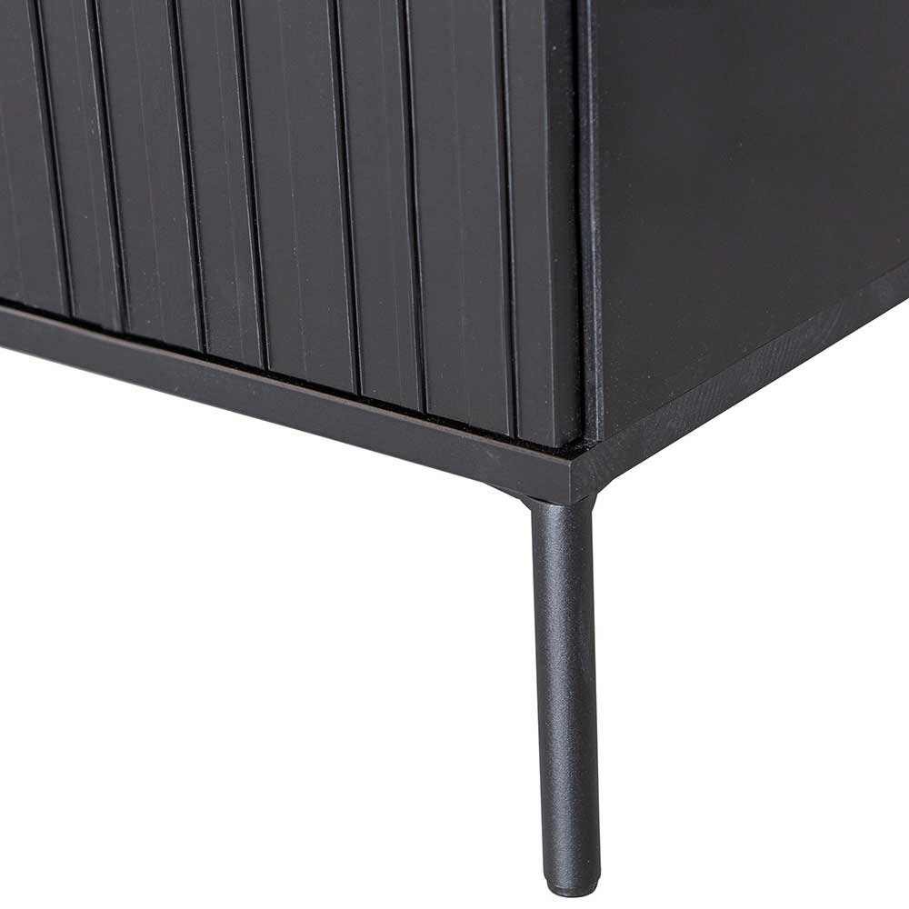 100x56x44 2-türiges TV Board in Schwarz - Gelvins