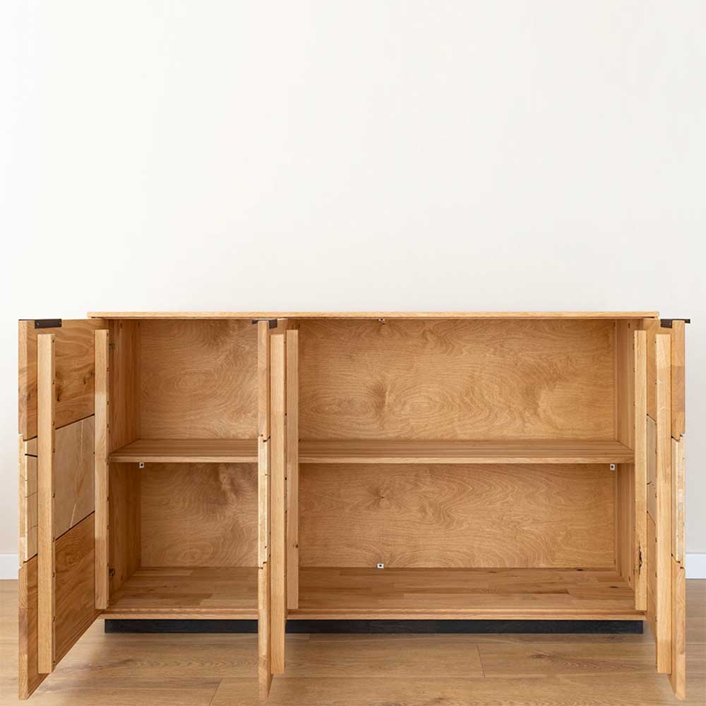 Eichenholz Sideboard mit Hirnholz Applikation - Deruta