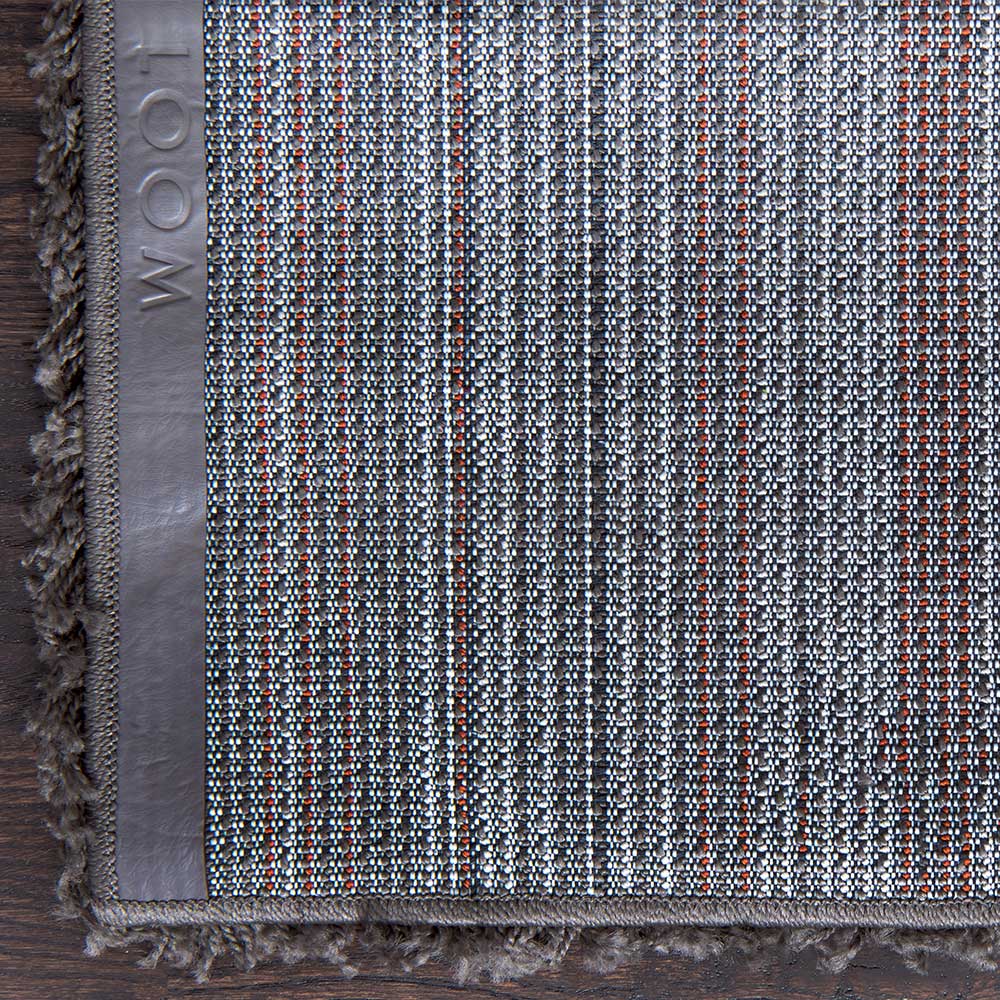 Dunkelgrauer Teppich mit Hochflor - Rosarios