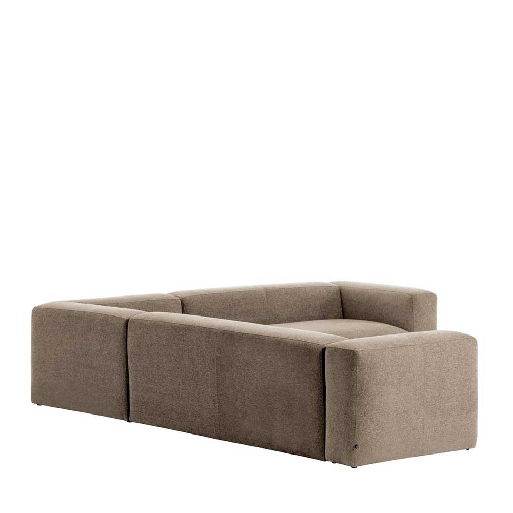 320x290 Eckcouch mit Armlehnen aus Chenille in Beige - Jenaro