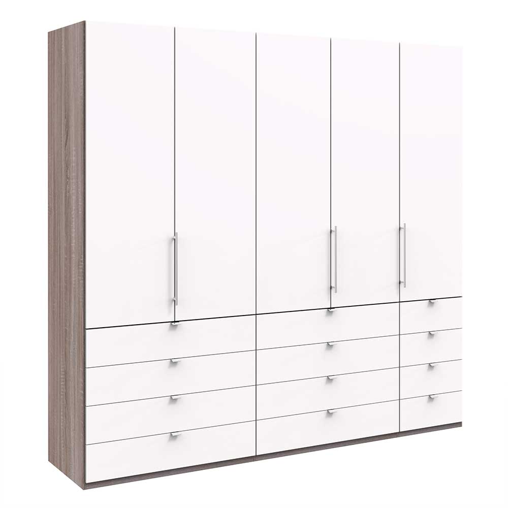 Hoher Kleiderschrank in Weiß - Tivierto