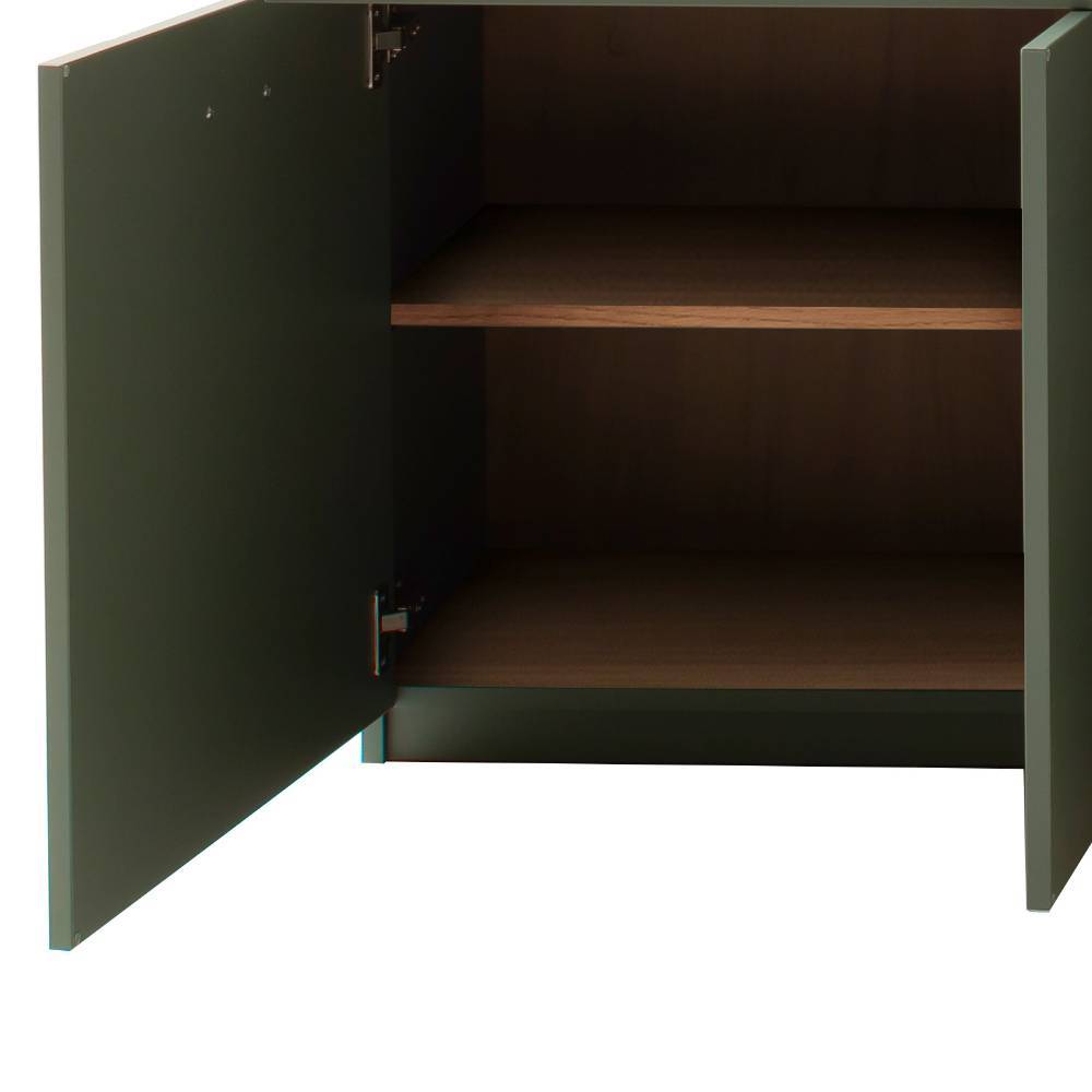 Sideboard in Graugrün mit Eiche Dekor - Kwin
