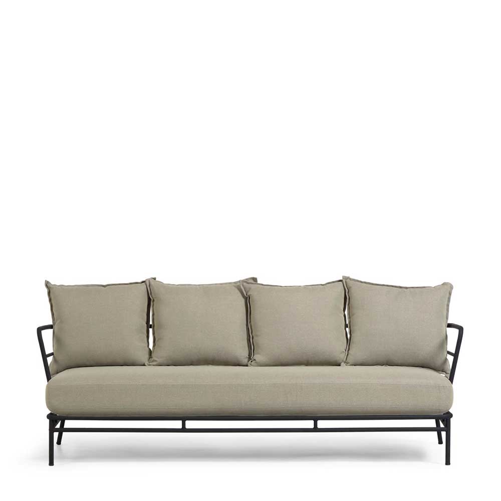 Dreisitzer Sofa mit Stahlgestell Schwarz - Emjan
