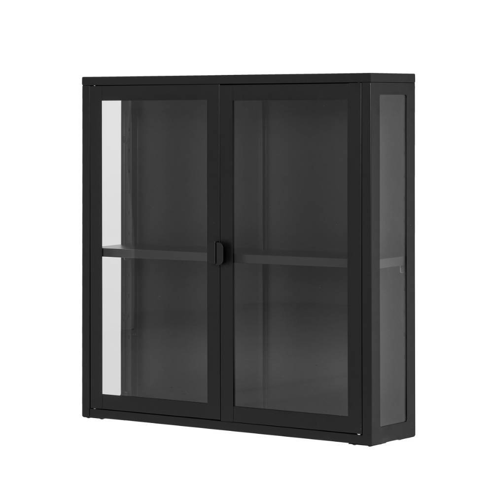 2-türige Hängevitrine in Schwarz - Entury