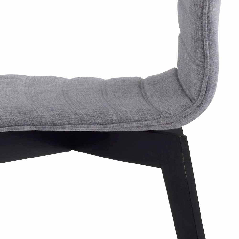 Esstisch Stuhl in Grau & Schwarz - Soveltra (2er Set)