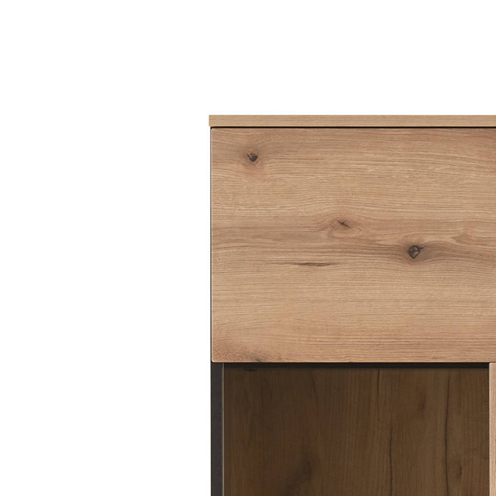 Design Vitrine in Holzoptik Eiche Natur - Brocus