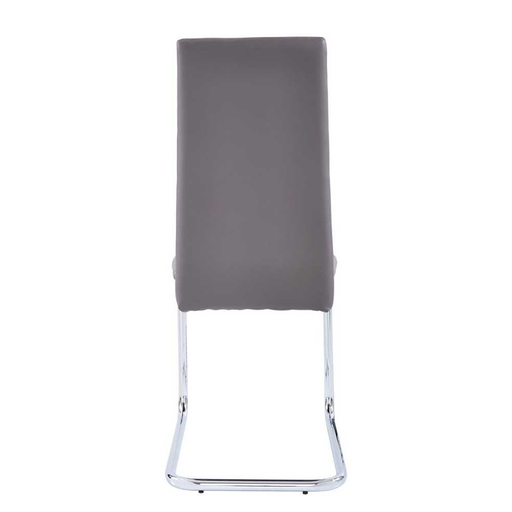 Stuhl mit Schwinggestell Chrom - Milana (Set)