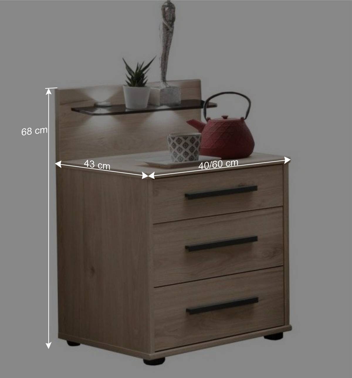 Topp Nachtkommode mit LED - Licruva I