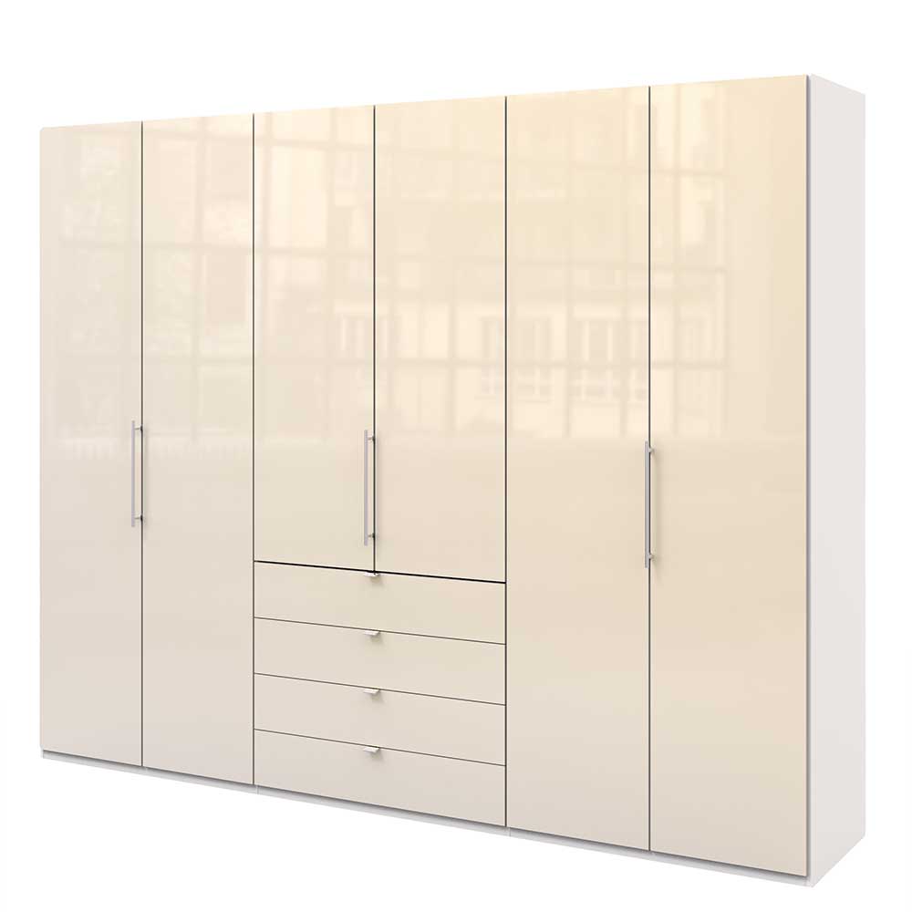 Schlafzimmer Falttürenschrank in Creme Weiß - Zidarie