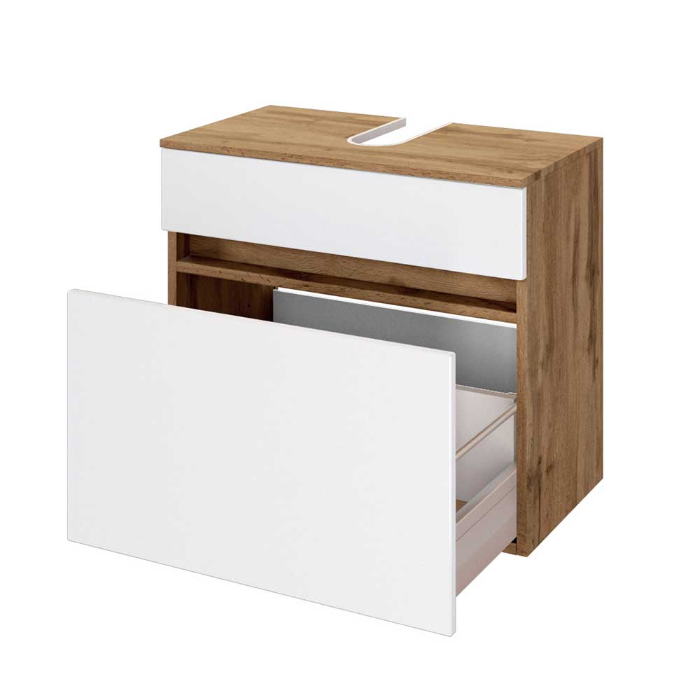 Zweifarbiger Bad Unterschrank für Waschbecken - Maklesa