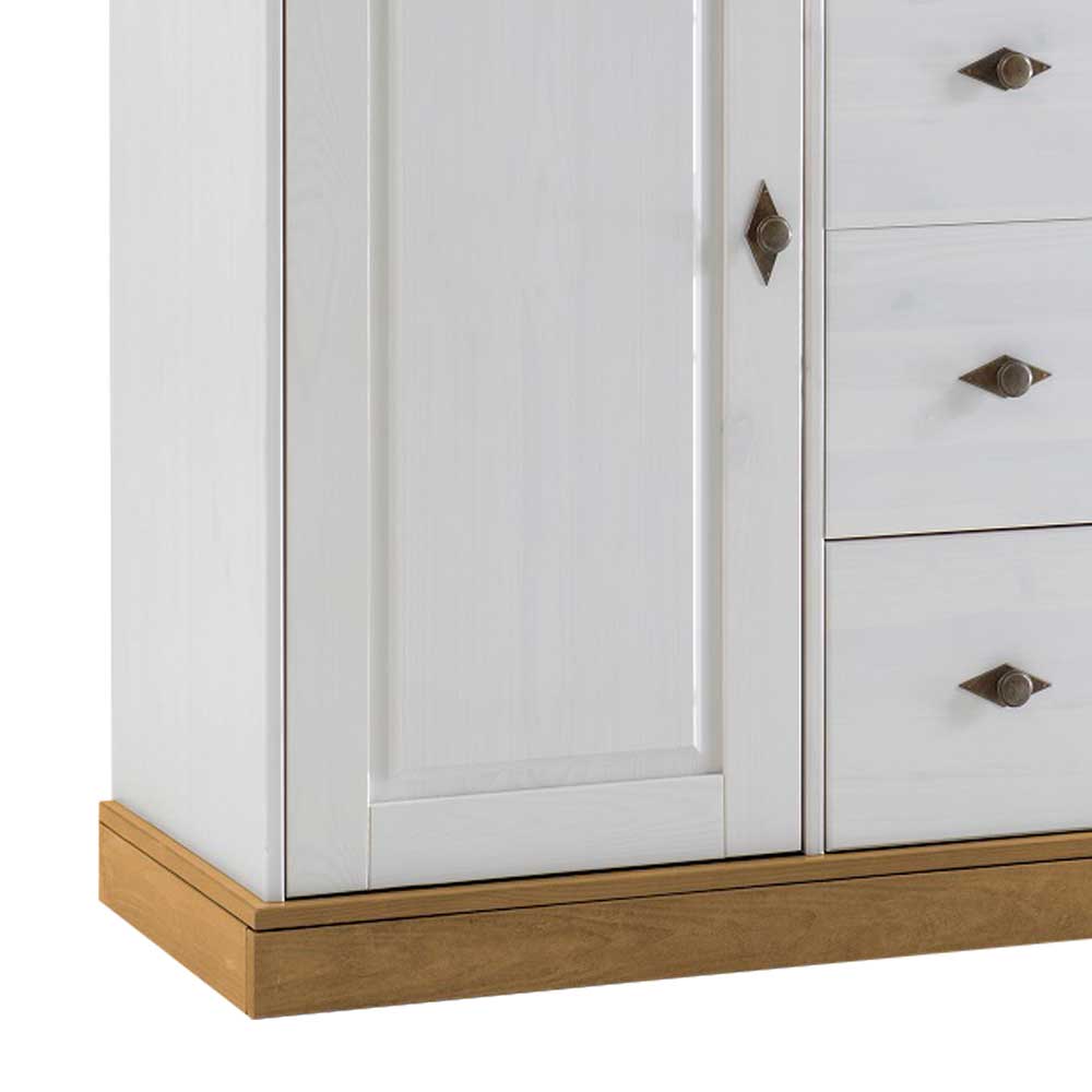 Brotschrank Sibiuta in Weiß Holz