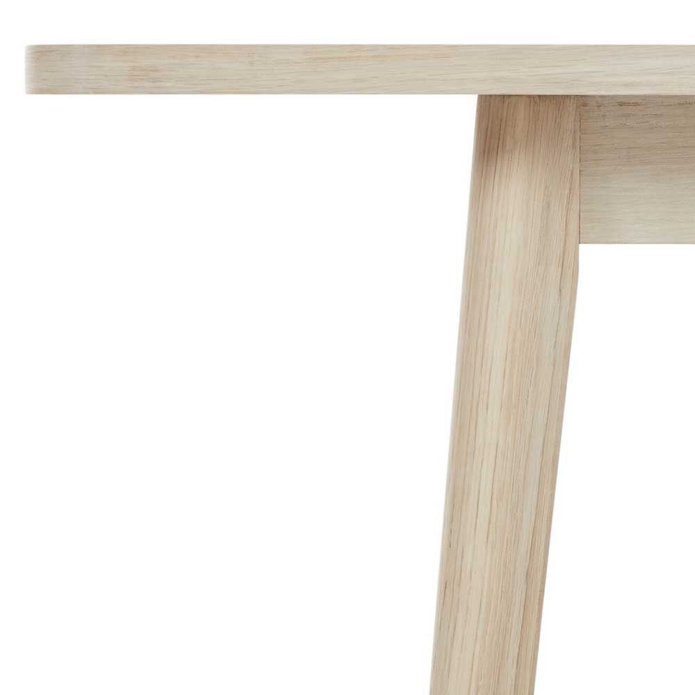 Scandi Chic Esszimmer Ausziehtisch in Eiche Weiß - Rosanna