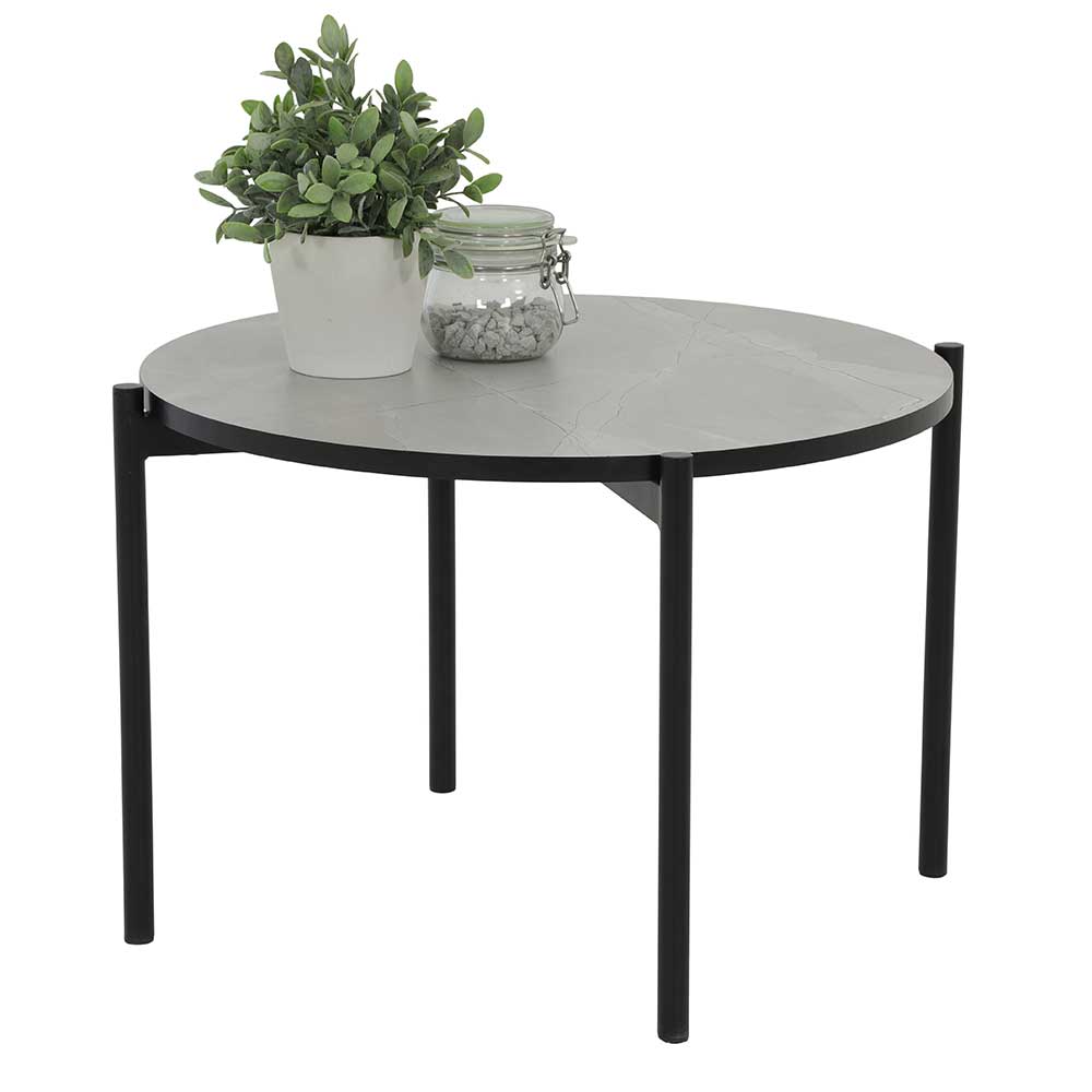 Runder Couchtisch in Marmor-Optik - Ronny