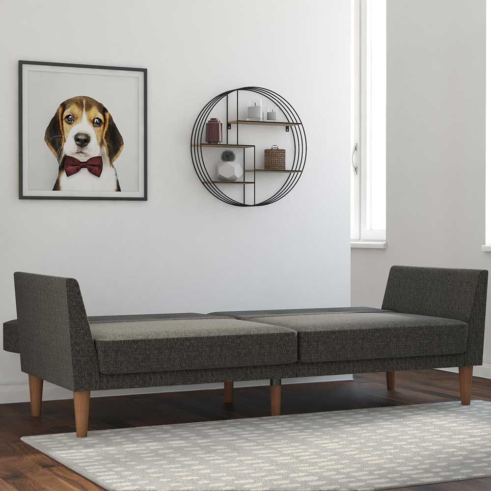 Bettsofa in Grau und Natur - Emiria