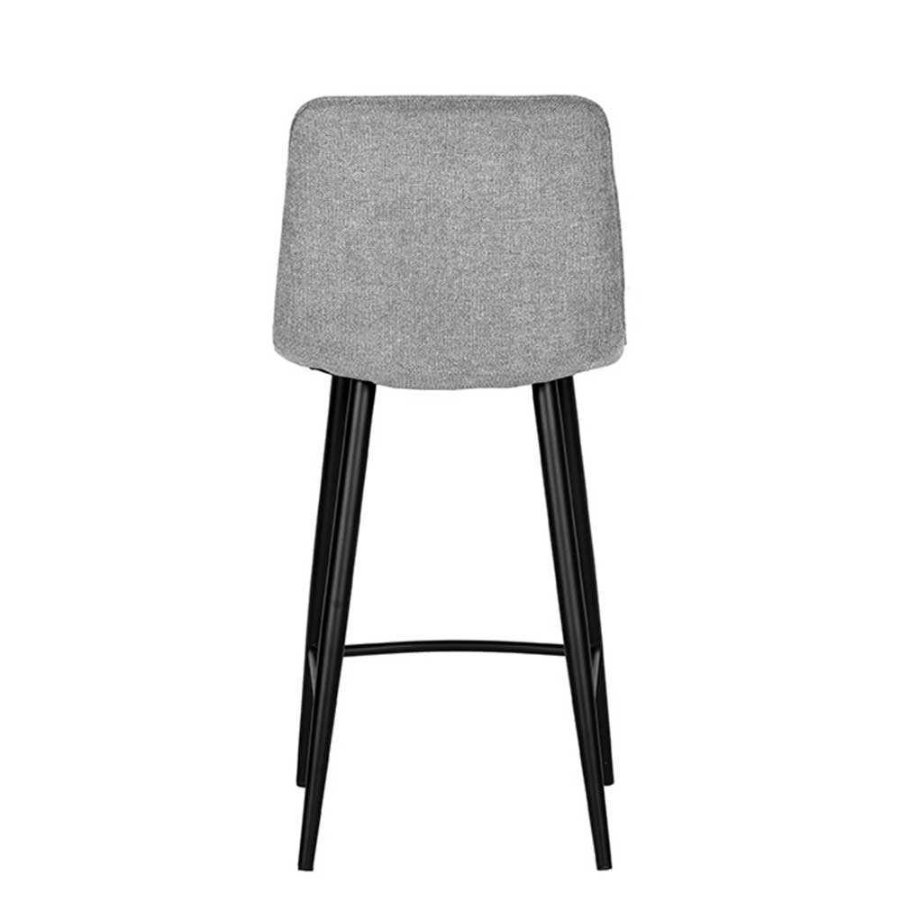 Barstühle in Zinkgrau Strukturstoff - mexiko (2er Set)