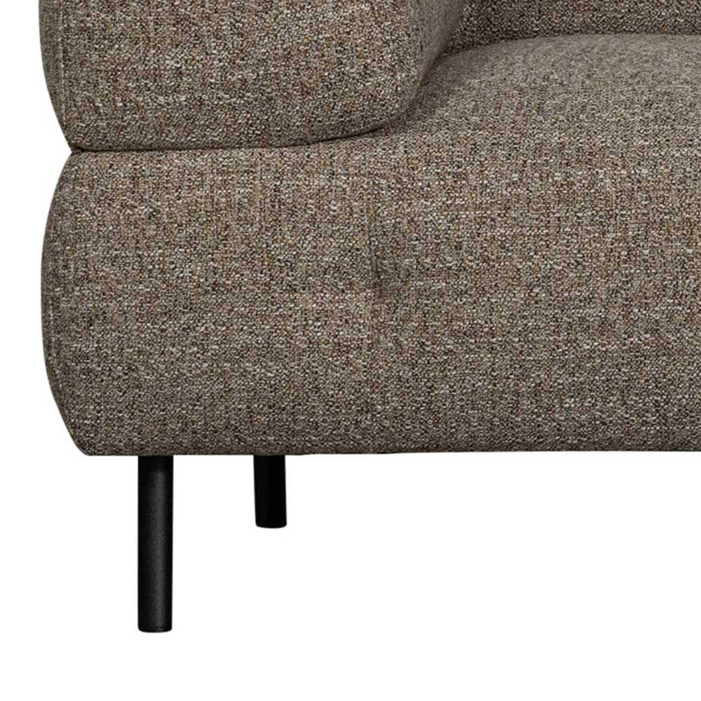 Wohnzimmer Sofa in Dunkelbraun Strukturstoff - Marus