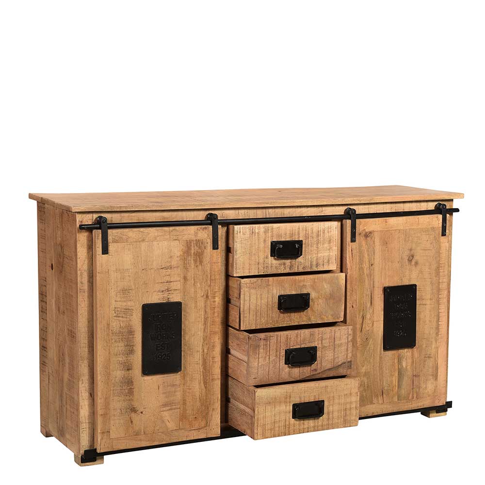 Industrial Sideboard mit zwei Schiebetüren - Eswan