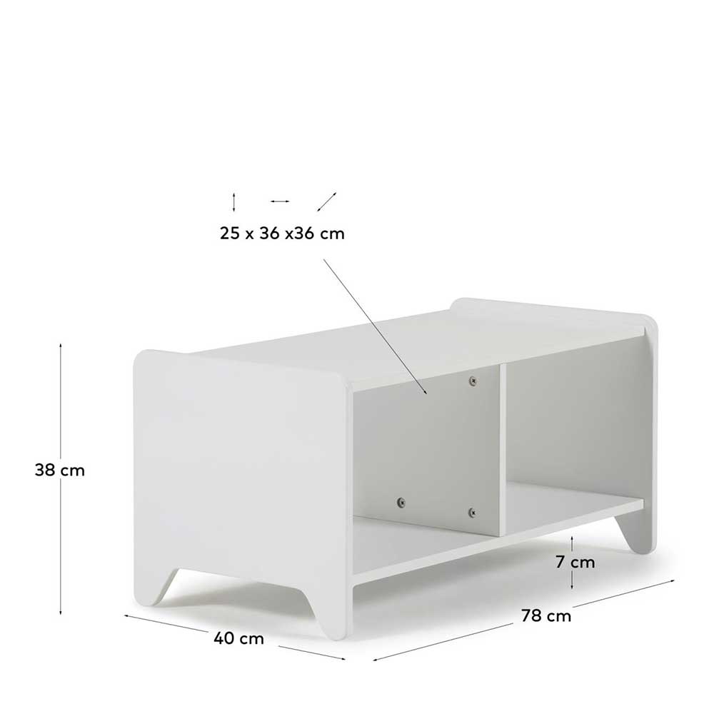 78x38x40 Kinderzimmerregal in Weiß - Red