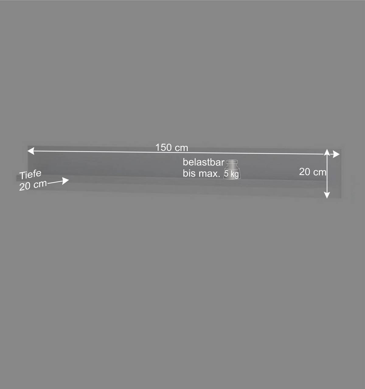Wandboard in weißer Holzoptik Pinie - Liancos