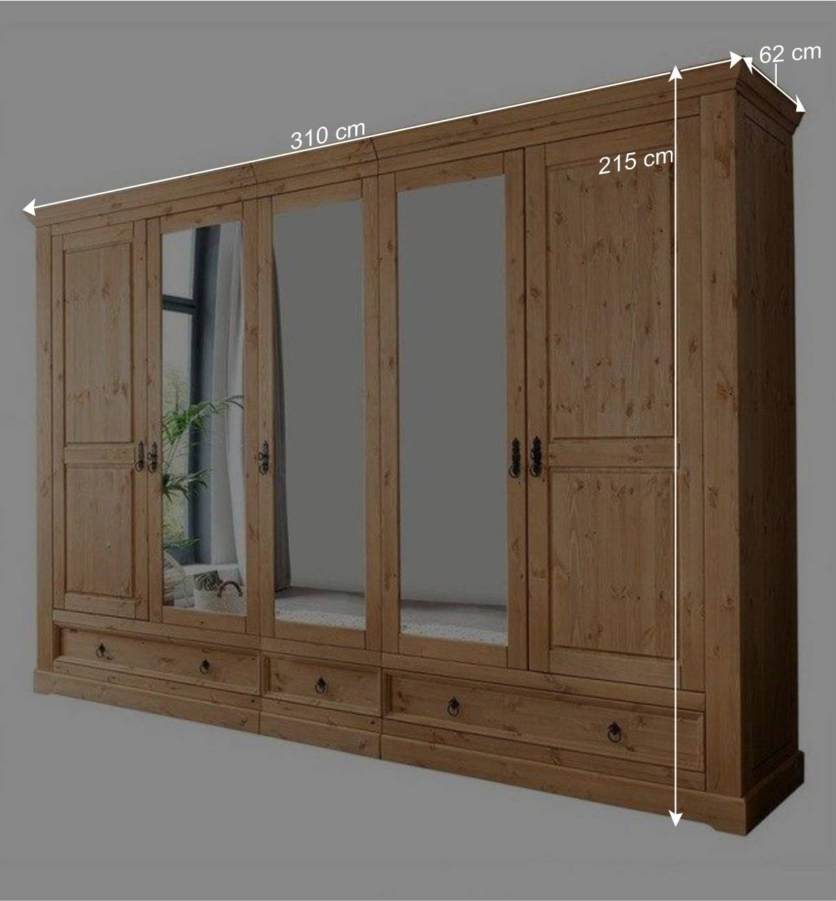 Landhaus Komplett Schlafzimmer Set - Voeca (vierteilig)