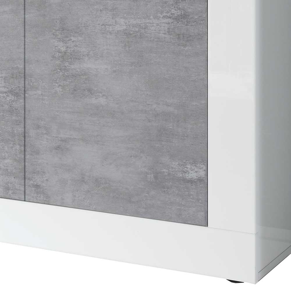 Sideboard mit 4 Türen in Beton Optik - Narandu