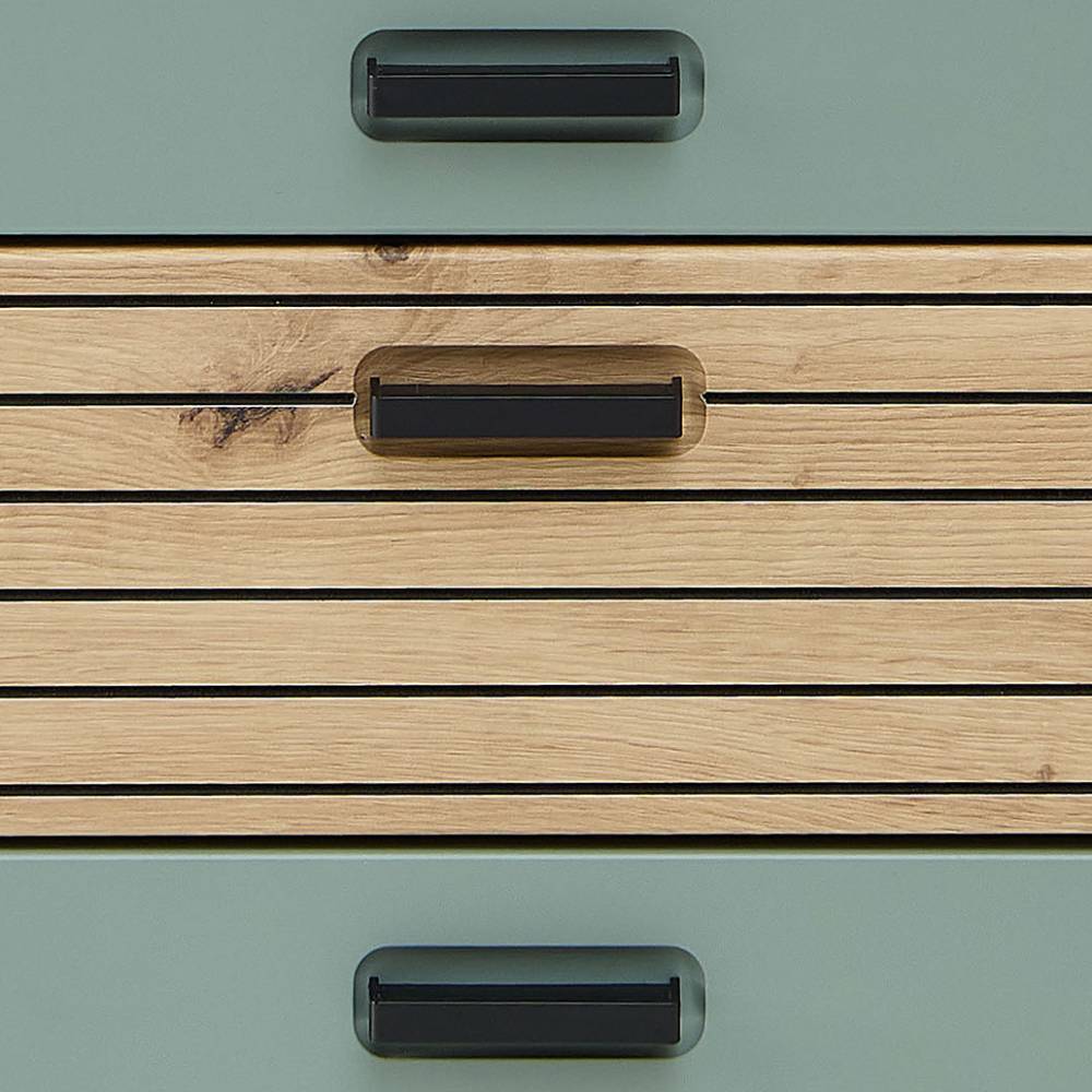 Schreibtisch Rollcontainer in Graugrün - Lenza