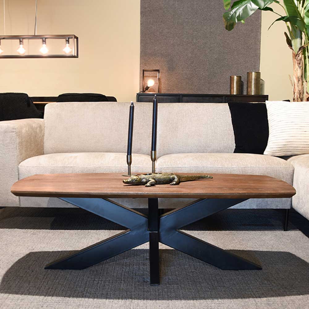 Mangoholz Couchtisch in Dunkelbraun - Tila