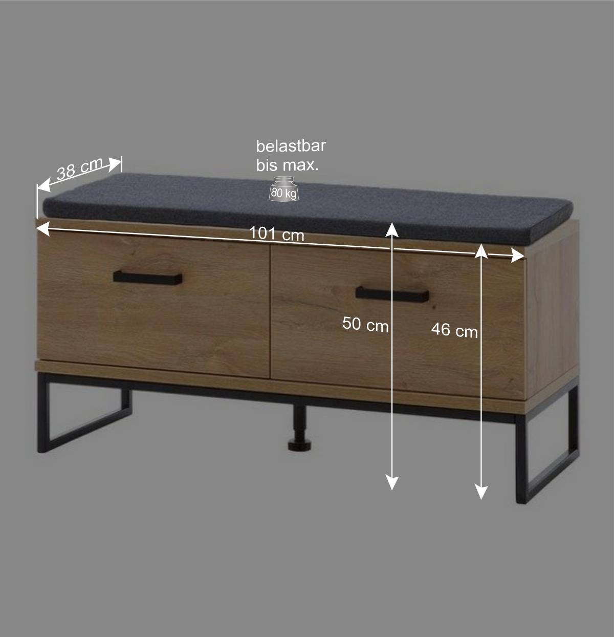 Dielen Möbel Set modern - Truvisas (vierteilig)