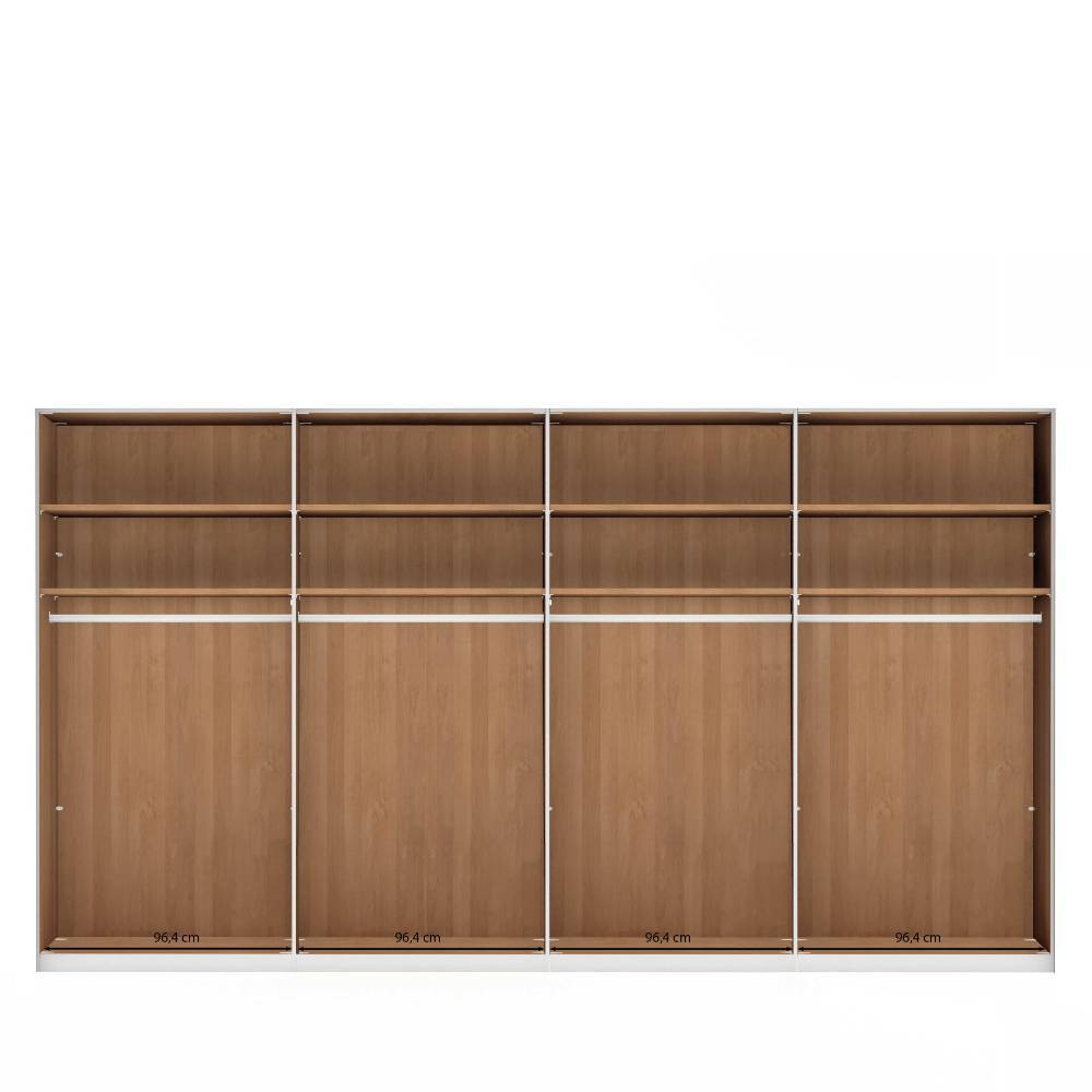 XXL-Kleiderschrank mit 393 cm Breite - 8-türig - Angelina
