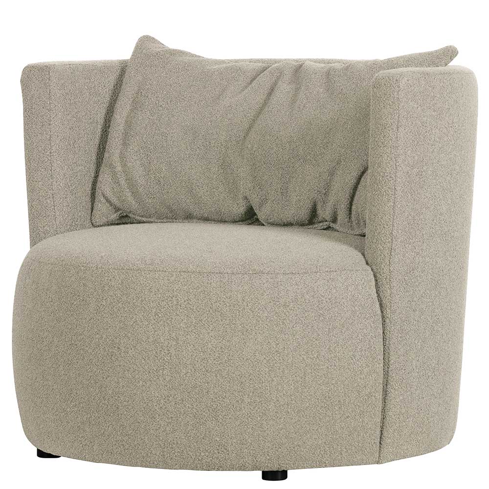 Gemütlicher Polstersessel in Beige Boucle - Capella
