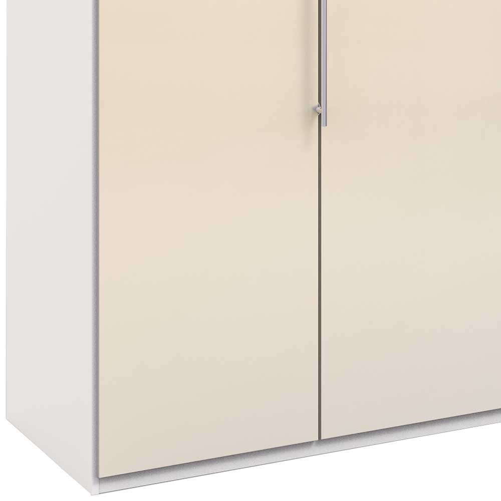 Designer Kleiderschrank mit Glasbeschichtung Creme - Zidarie