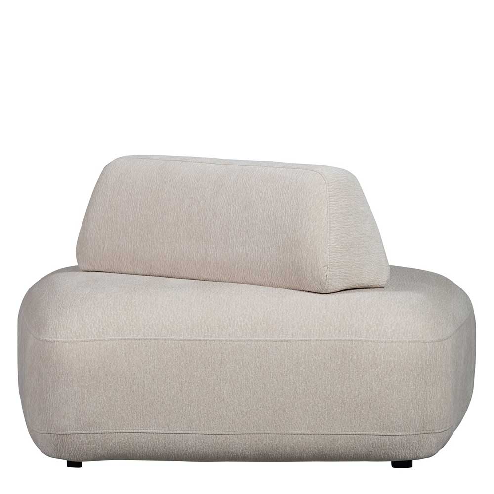 Moderner Polstersessel für das Wohnzimmer in Beige Strukturstoff – Samuele