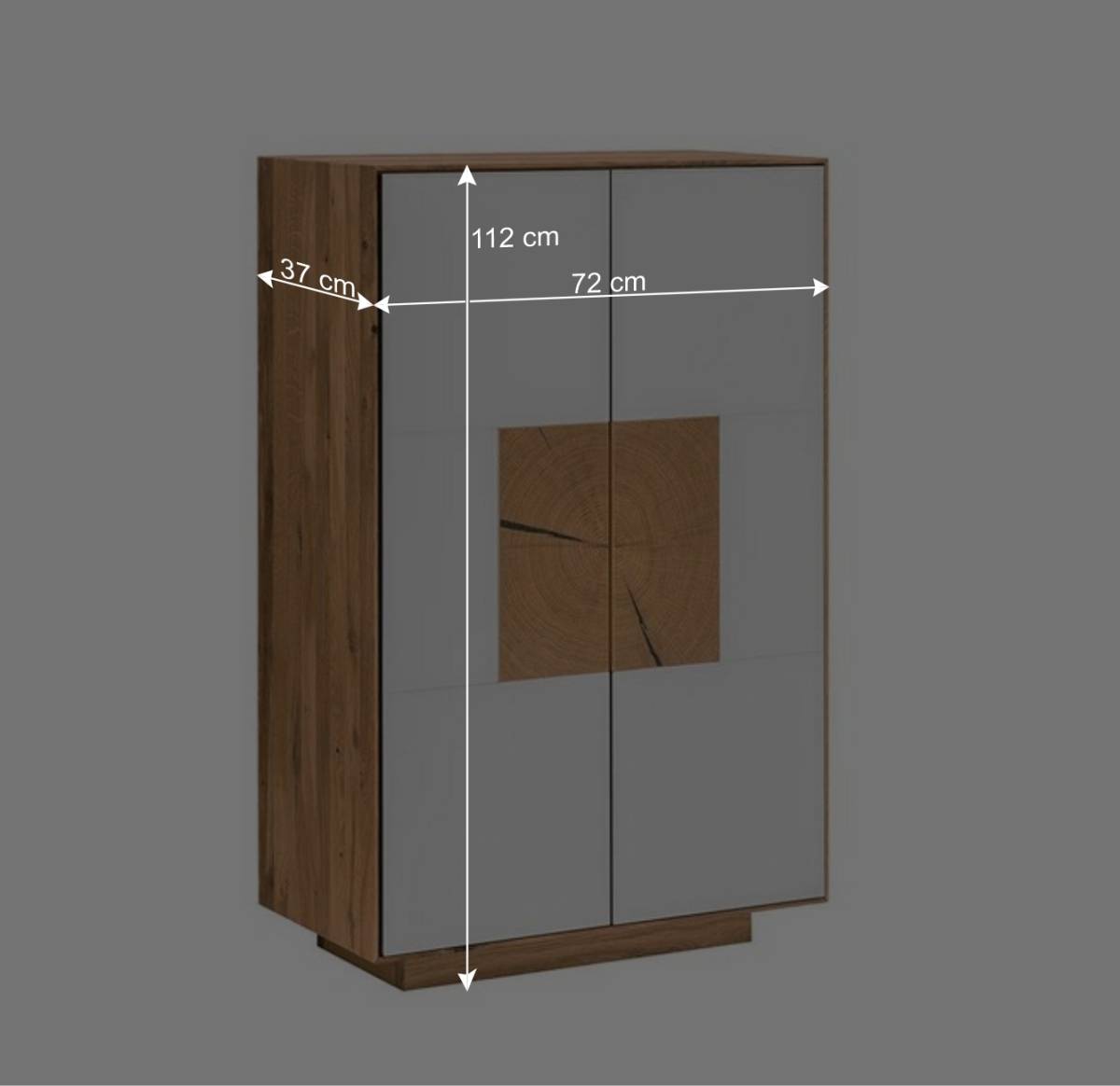 72x112 Design Schuhschrank in Wildeiche & Weiß - Mandrey
