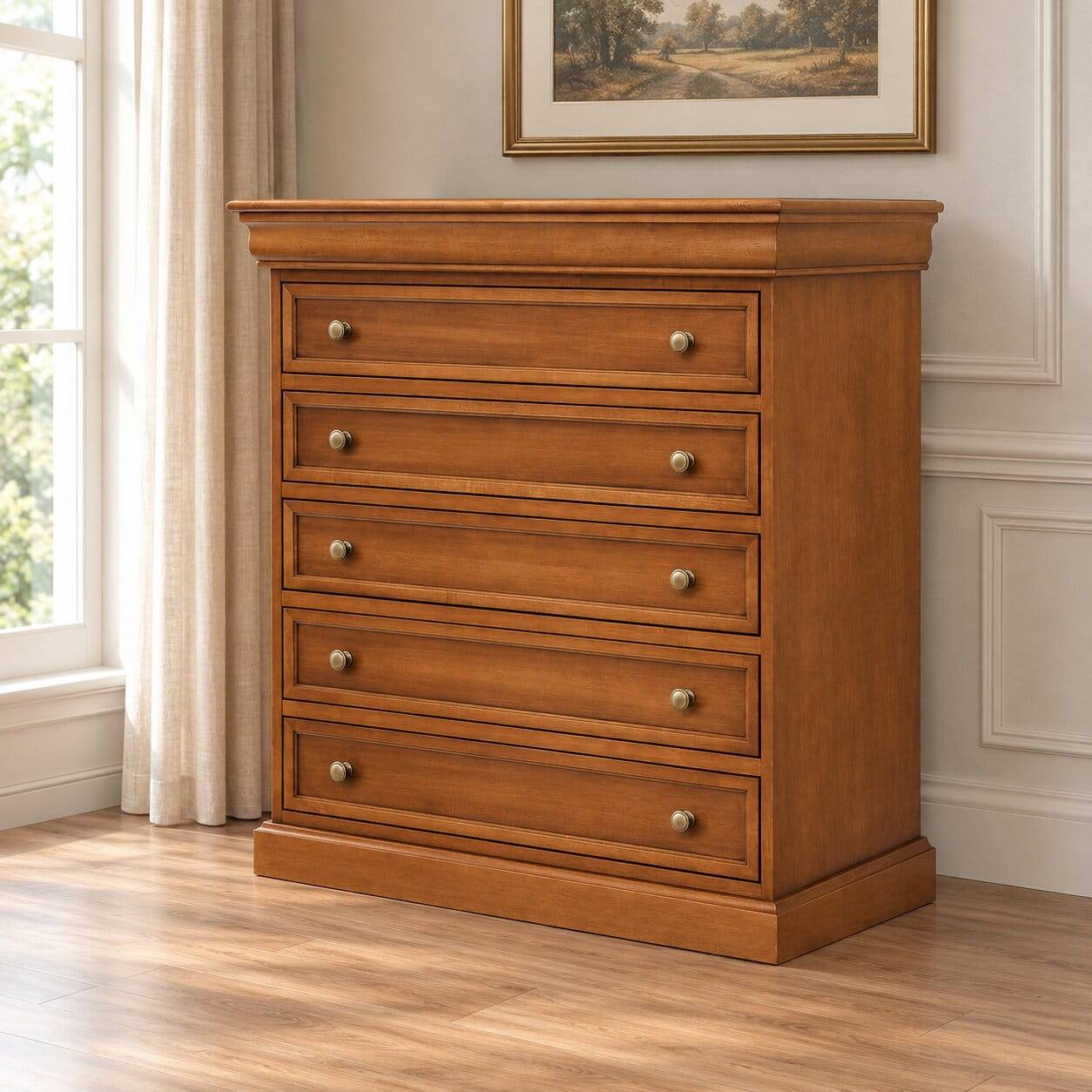 92x98x47 cm Hohe Kommode mit fünf Schubladen - Kimms
