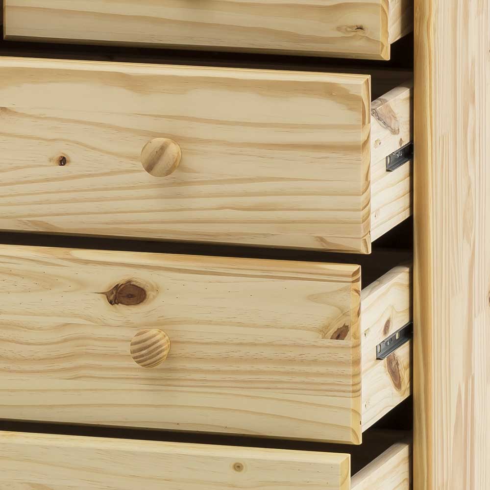 Echtholz Kommode aus Kiefer Massivholz - Eildon