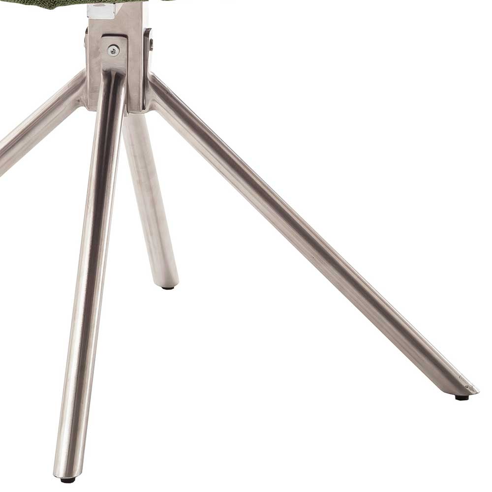 Gebürstetes Metallgestell mit Sternfuß des drehbaren Armlehnenstuhls – Ventura