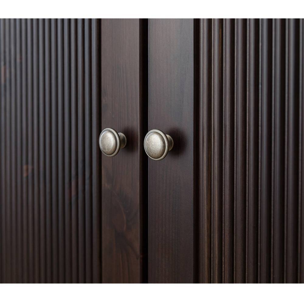 Modern Country Kleiderschrank in Dunkelbraun - Nauizia