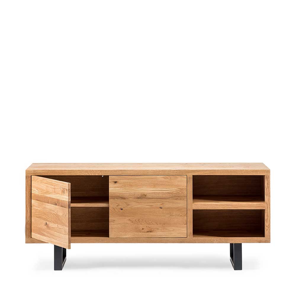180x75x45 Asteiche Sideboard mit Metallfüßen - Ventida